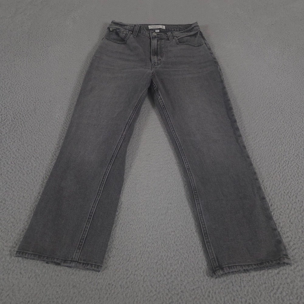Abercrombie & Fitch Jeans Womens 26/2 Short Gray Curve Love Ankle Straight Denim